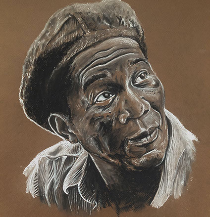 Morgan Freeman shawshank redemption pastel original